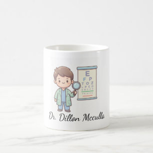 Café Diseño de taza de optometrista de dibujos animados