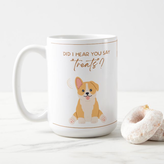 Café Diseño de taza de perro lindo (Con donut)