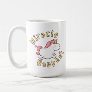 Café Diseño de taza de unicornio lindo donde ocurre un
