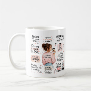Café Diseño de taza para chica motivacional Cita insp