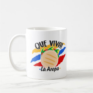 CAFÉ DISEÑO DE TAZA VIVA LA AREPA VENEZOLANA