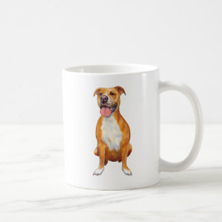 Café Diseño del arte del perro de Pitbull en una taza