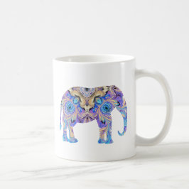 Café Diseño del caleidoscopio de la taza del elefante