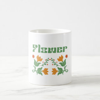 Café Diseño floral de taza “Flor”