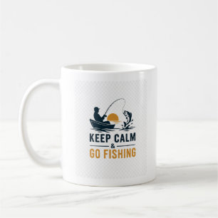 Café Diseño minimalista de taza de pesca