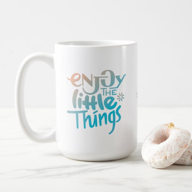 Café Disfrute de las pequeñas cosas - taza (Con donut)