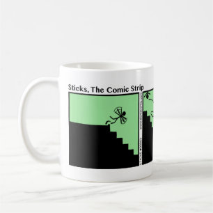 Café Divertido cae abajo la taza de Stickman de las