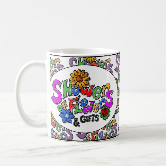 Café Ducha de la taza de las flores (Izquierda)