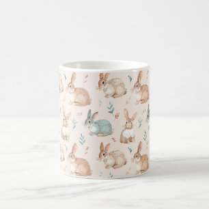 Café Dulce envoltorio de taza con conejo de Pascua