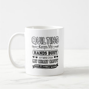 Café El acolchar guarda mi taza ocupada de las manos