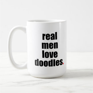 Café El amor real de los hombres Doodles la taza
