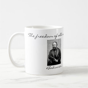 Café El anarquista de Mikhail Bakunin cita la taza
