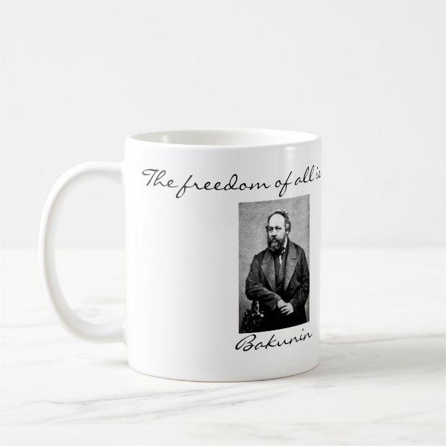 Café El anarquista de Mikhail Bakunin cita la taza (Izquierda)