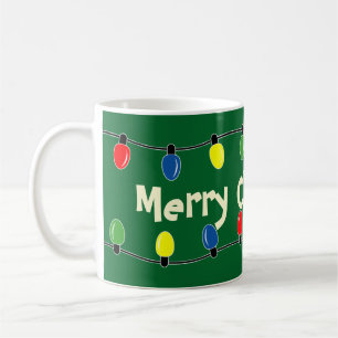 Café El árbol de navidad de encargo enciende la taza d