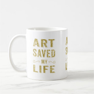 Café El arte blanco dorado salvó mi taza de vida