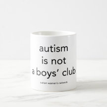 El autismo no es un club de los muchachos: taza