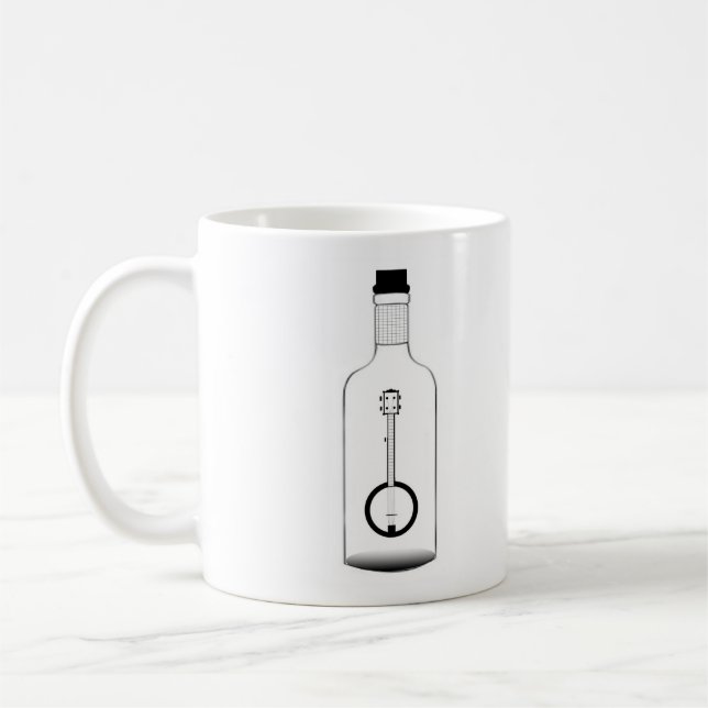 Café El banjo y su taza de la botella (Izquierda)