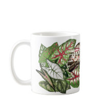 El Caladium sale de la taza
