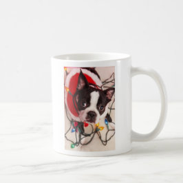 Café El centelleo enciende la taza de Boston Santa