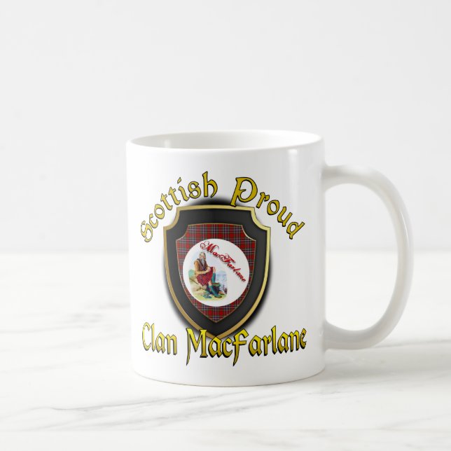 Café El clan MacFarlane Escocesa se enorgullece de taza (Derecha)