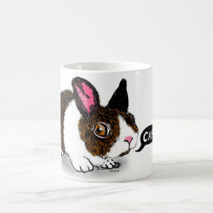 Café El conejito quiere la taza de la zanahoria