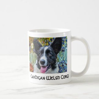 Café El Corgi Van Gogh Galés de la rebeca irisa la taza