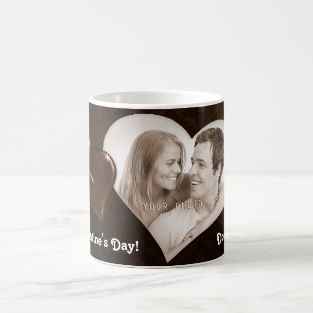 Café ¡El día de San Valentín feliz! - Taza con su foto (Centro)