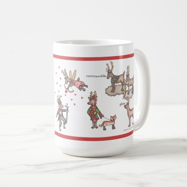 Café El equipo de Santa 15 onzas. Taza (Anverso derecho)