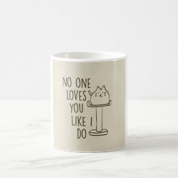 Café El gato le ama como hago la taza de cerámica