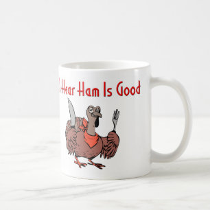 Café El jamón de la acción de gracias es buena taza