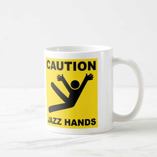 Café El jazz de la precaución da la taza (Derecha)