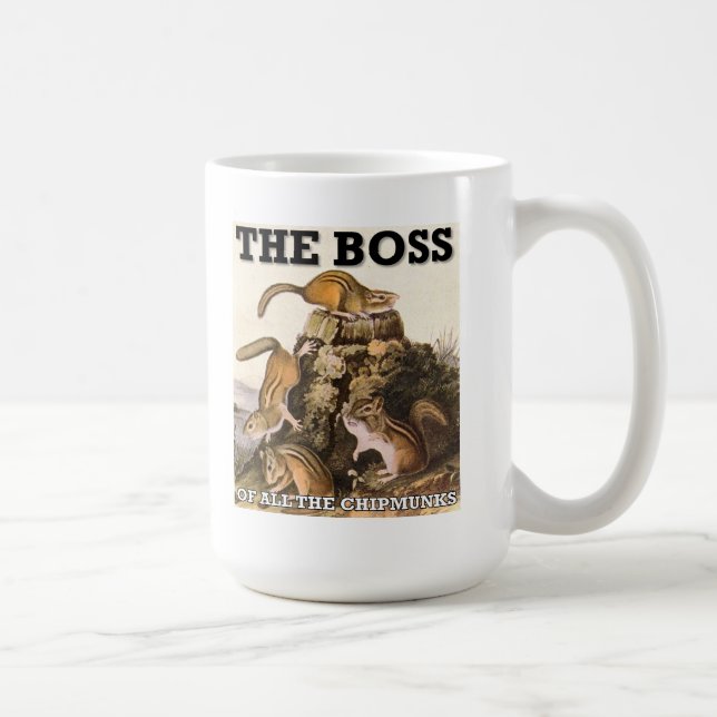 Café El Jefe De Todos Los Chipmunks Taza Divertida (Derecha)