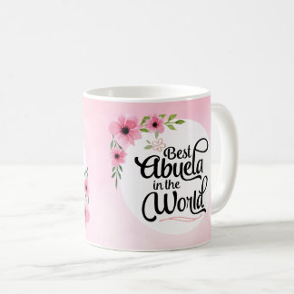 Café El mejor Abuela en la taza de la flor del mundo