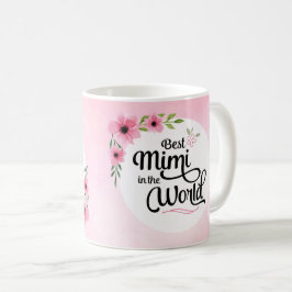 Café El mejor Mimi en la taza de la flor del mundo