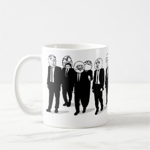 Café el meme cómico de la rabia hace frente a la taza