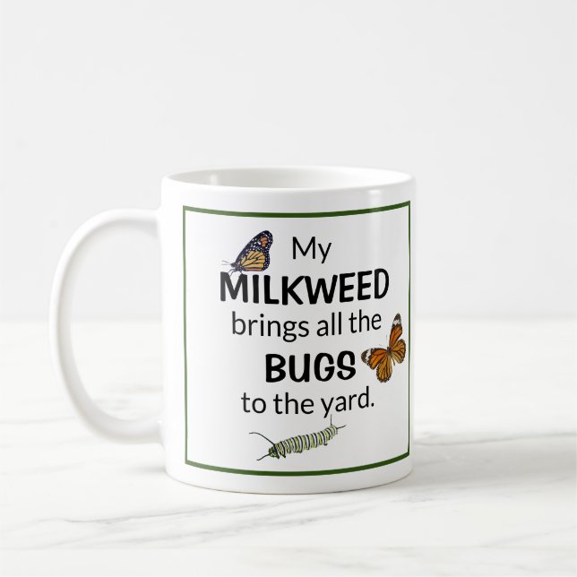 Café El Milkweed trae insectos a la taza de la mariposa (Izquierda)