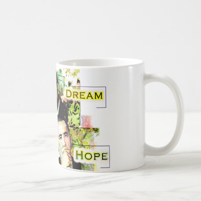 Café El sueño de OBAMA, esperanza y taza de Vision (Derecha)