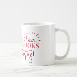 Café El té de la bebida, leyó los libros, sea taza