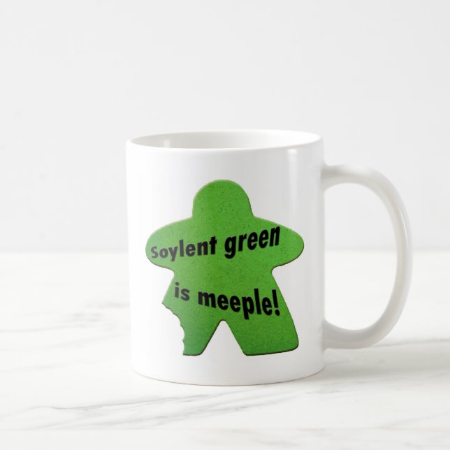 Café El verde de Soylent es taza de Meeple (Derecha)