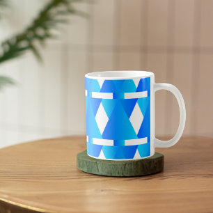 Café Elegancia geométrica: la taza del patrón de diaman