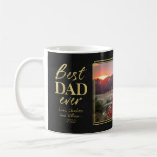 Café Elegante Relieve metalizado dorado en la taza de c