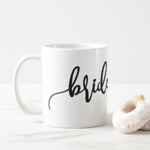 Café Elegantes damas de honor boda caligrafía   Taza