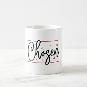 Café Elegí la taza cristiana con diseño de corazón rojo