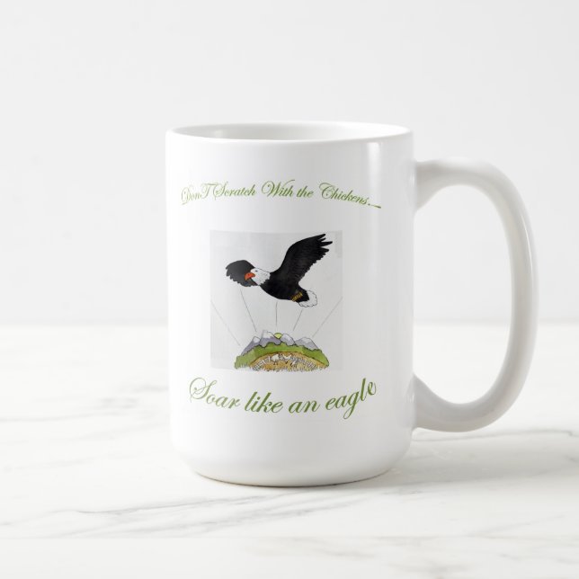 Café Elévese como una taza de Eagle (Derecha)