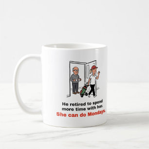 Café Ella Puede con los Lunes: Taza de Golf Divertida p