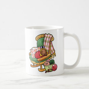 Café Elvis sobre la taza de mecedor