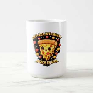 Café En Pizza Nosotros Crust Taza de Pizza Kawaii Linda