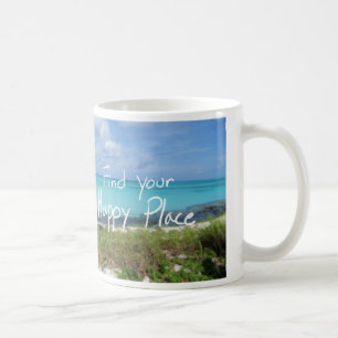 Café Encuentre su taza feliz de la playa de Bahama del