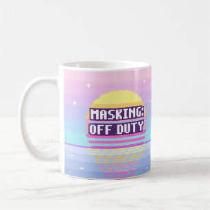 Café Enmascaramiento: Taza de píxeles neurodivergente f