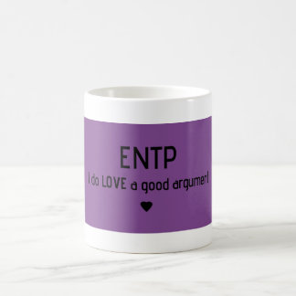Café ENTP "amo taza de una buena discusión"
